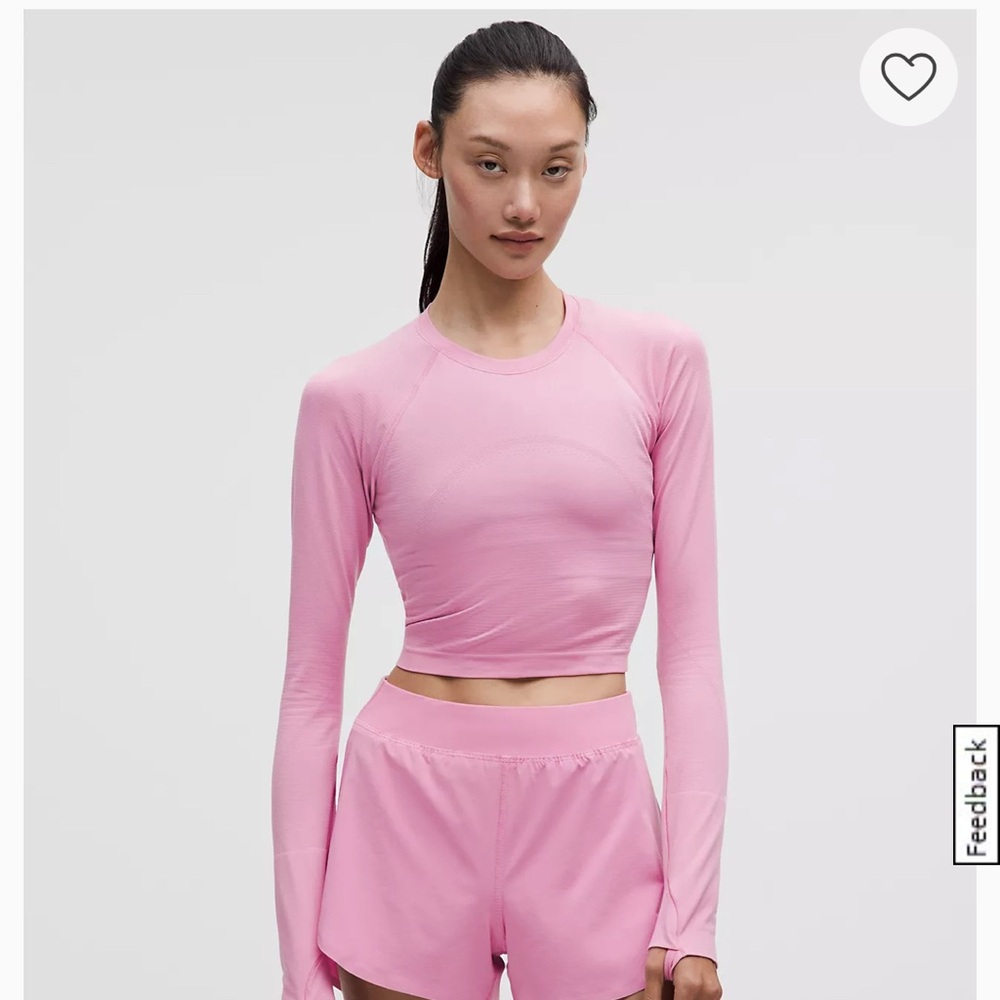 Lululemon Athletica  BRAND NEW WITH TAGS Swiftly Tech Crop Long Sleeve size 4